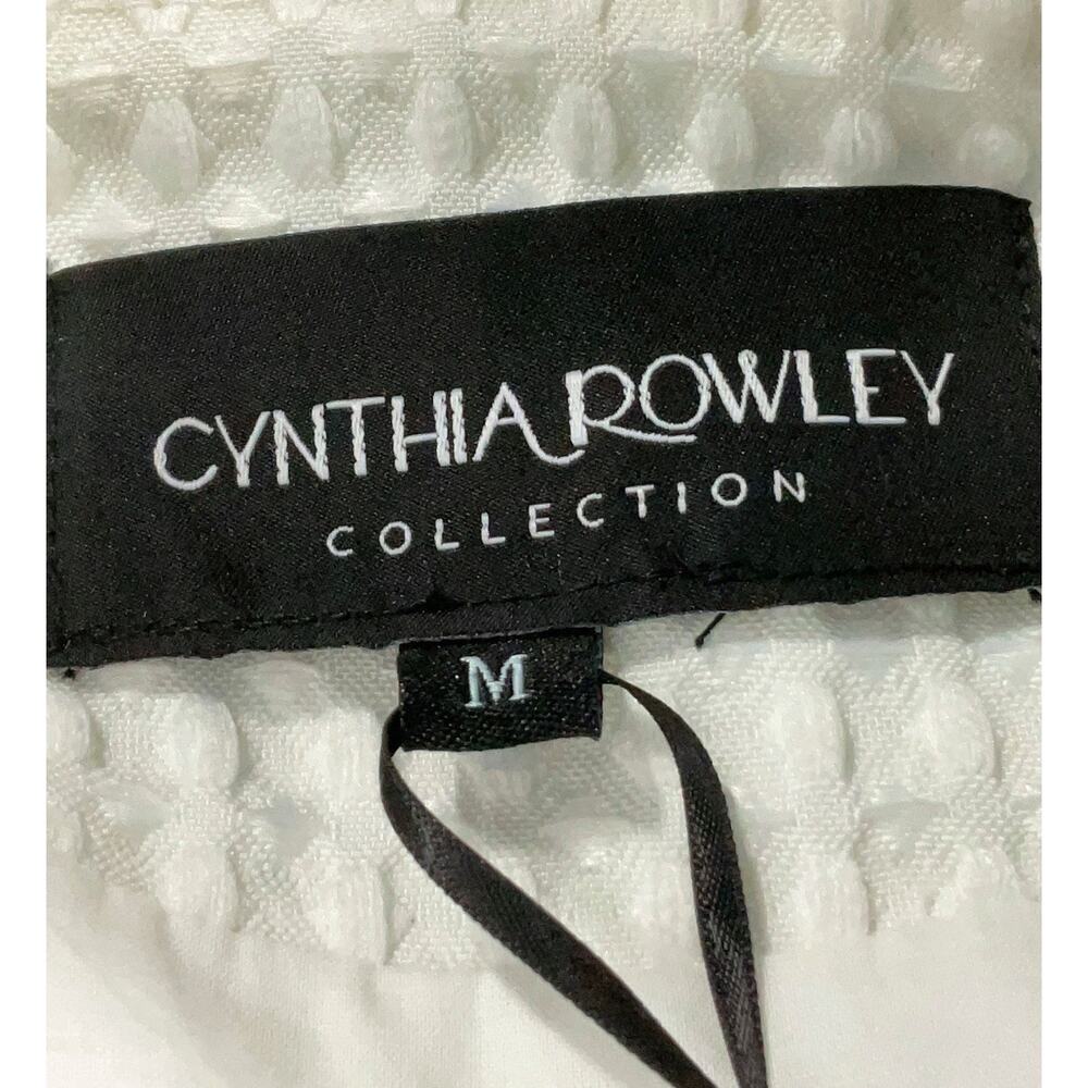 NWT Cynthia Rowley Sleeveless Button Front Shift Mini Dress White M - Picture 5 of 6
